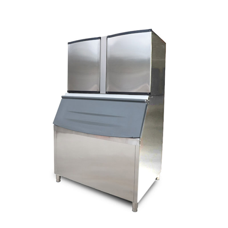 大型商用制冰机分体流水式双机头方块冰奶茶店设备冰块机厂家直供